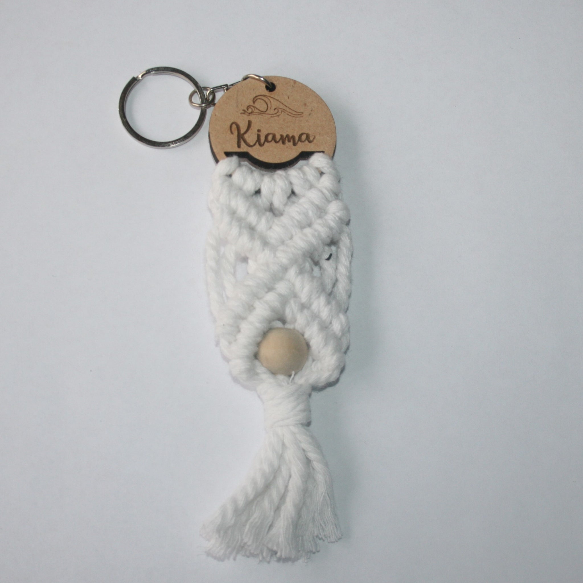 Macrame Kiama Key Chain - White
