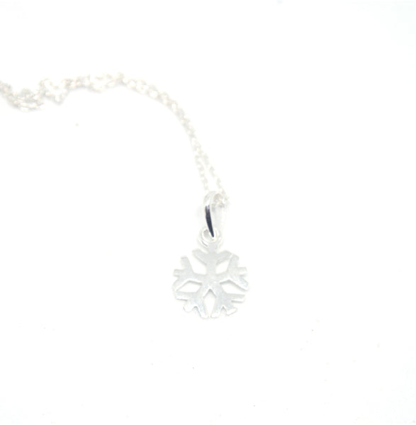 Small Sterling Silver Snowflake Pendant - SXN426