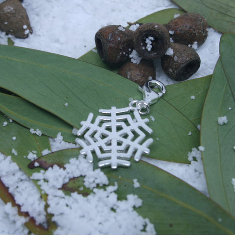Sterling Silver Snowflake Clip Charm