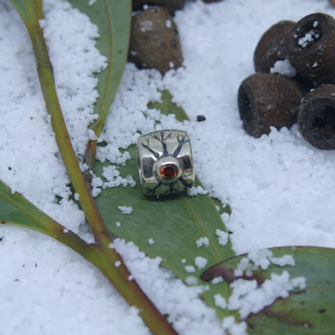 Sterling Silver Antique Snowflake European Charm