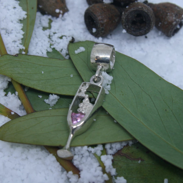 Sterling Silver Champagne Glass European Charm