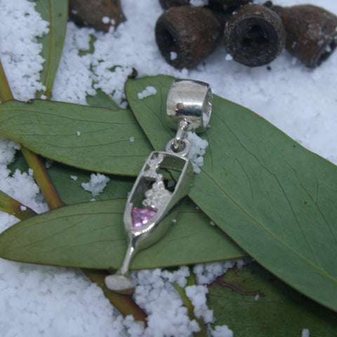 Sterling Silver Champagne Glass European Charm