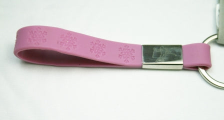 Silicon Keyring Skier Pink - pack of 10- SKRP152