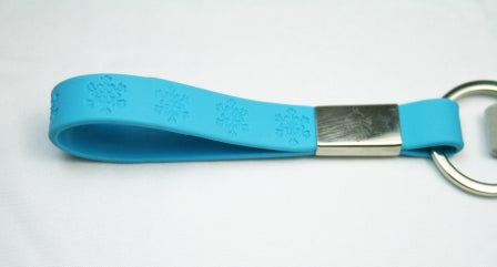 Silicon Keyring Snowboarder Aqua - pack of 10- SKRP154