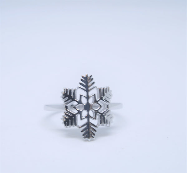 Sterling Silver Snowflake Ring - SXR389