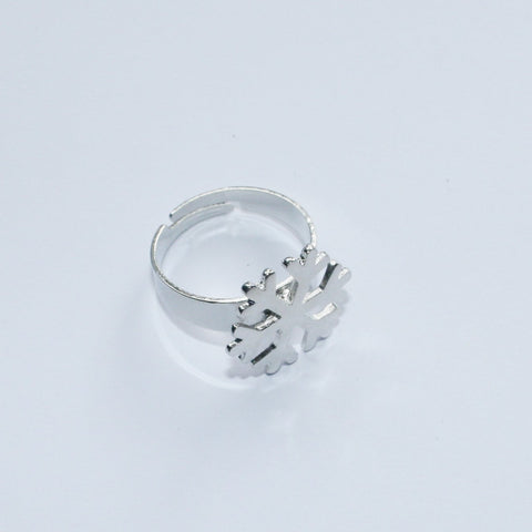 Snowflake ring w/- stones - SR402 - pack 5