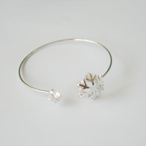Snowflake bracelet with stones - SB401 - pack of 5