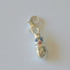 Silver Snowman Charm - SCB158 - pack of 5